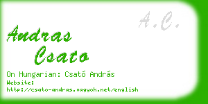 andras csato business card